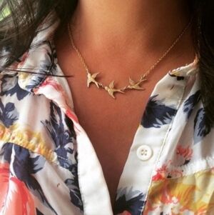 NEW! Silver Plated Dove "Three Little Birds" Necklace